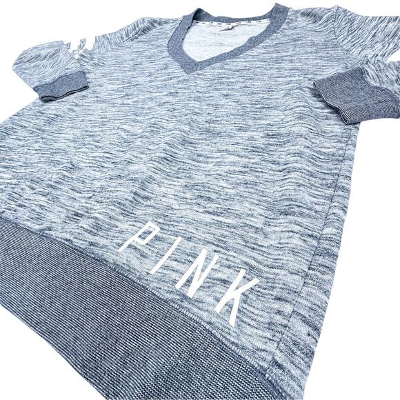 Victoria's Secret PINK V-Neck Sweater - Size Medium - Gray - Picture 5 of 6